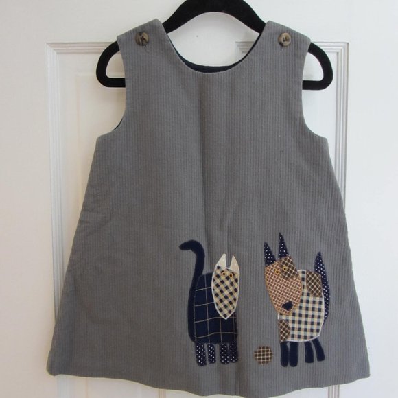 CHOCOLATE SOUP Other - Vntg CHOCOLATE SOUP Romper Dress w/ a Dog and a Cat– Girls 3T